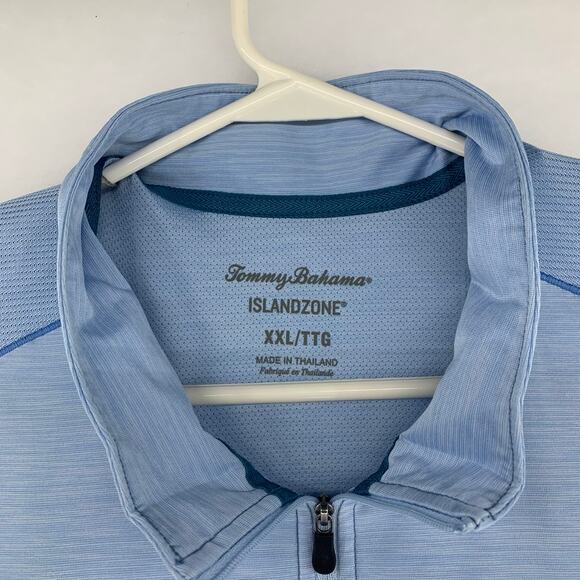 Tommy Bahama Palm Coast IslandZone Half-Zip Pullover in Blue Size XXL - Picture 3 of 15